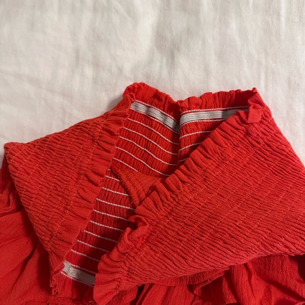 Red Ruffle Skirt - Picture 3 of 4